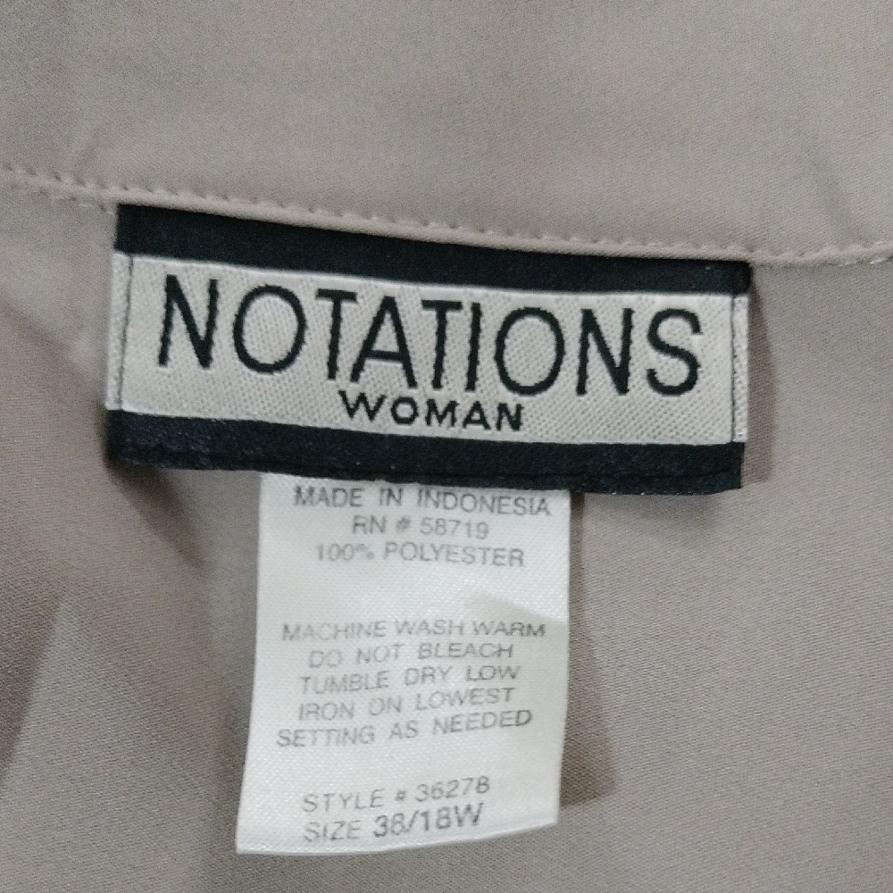 Notations Beige Button-Up Blouse - image 5